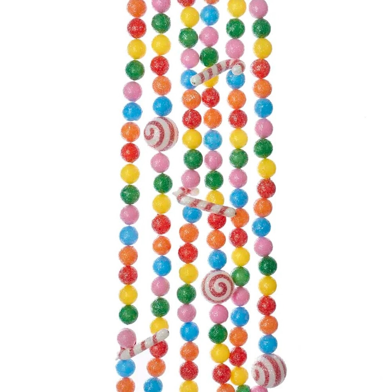 KSA Red and Pink Candy Cane and Candy Balls Christmas Garland